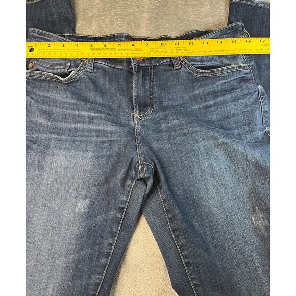 Dear John Bootcut Jeans Blue Denim Distressed Casual Everyday - Picture 7 of 8